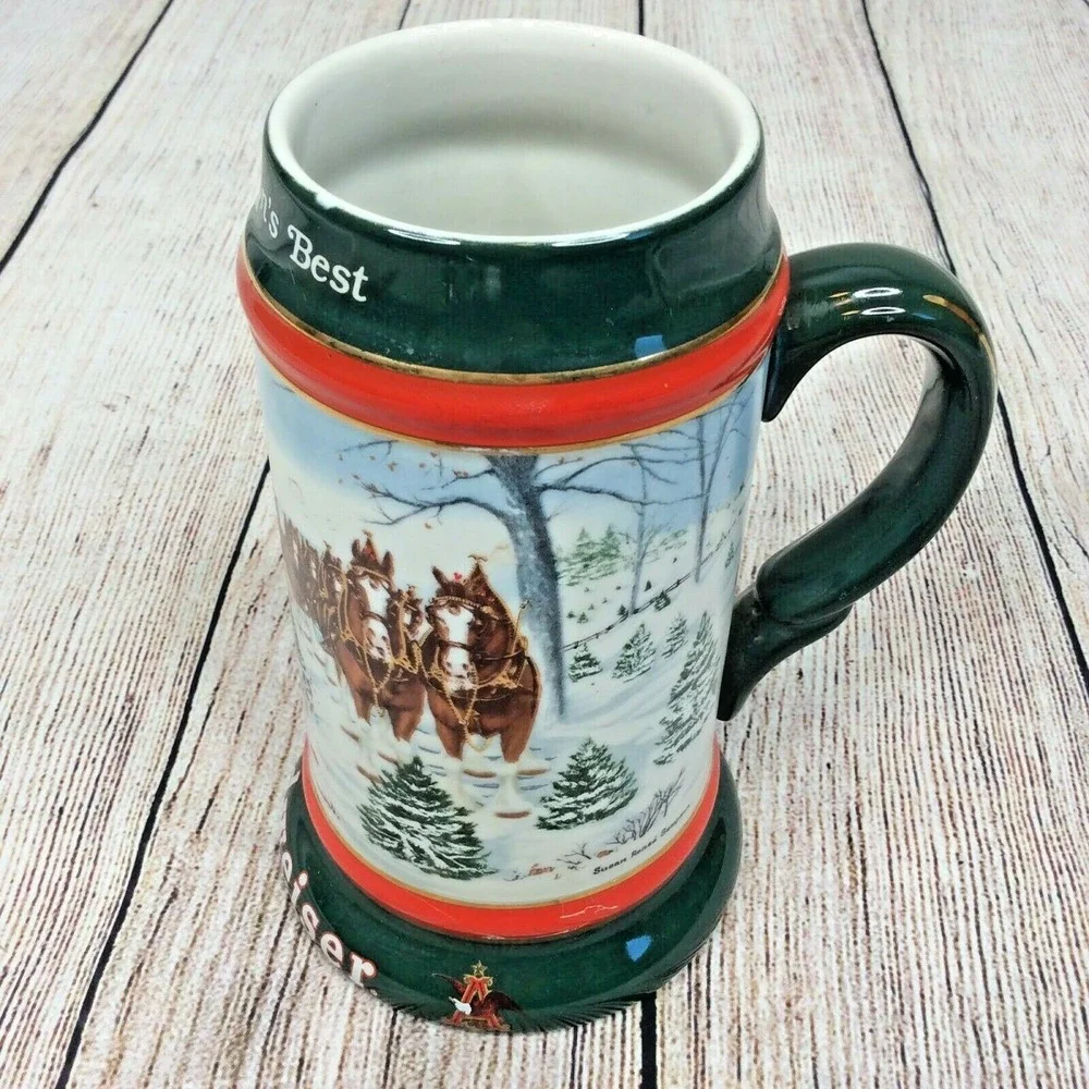 Budweiser holiday stein